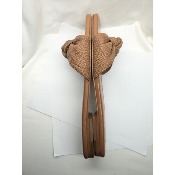 Marc Fisher Marlon Woven Square Flat Sandals 11M Brown Leather Beachy Resort - Picture 10 of 11